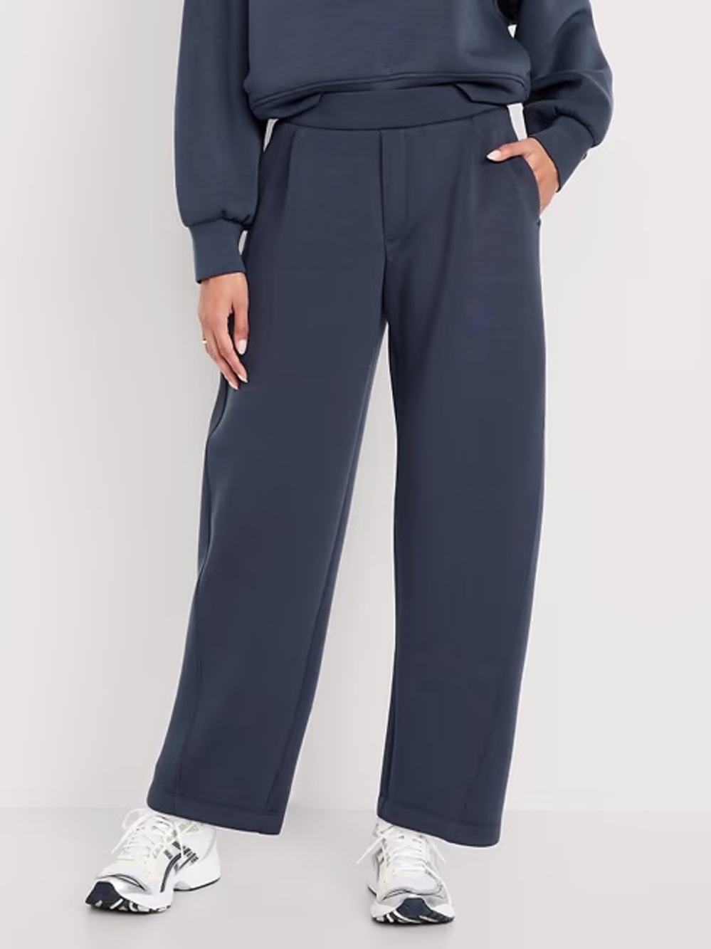 NWT Old Navy Active Bounce Fleece Dusk Navy Barrel Pants Size XL